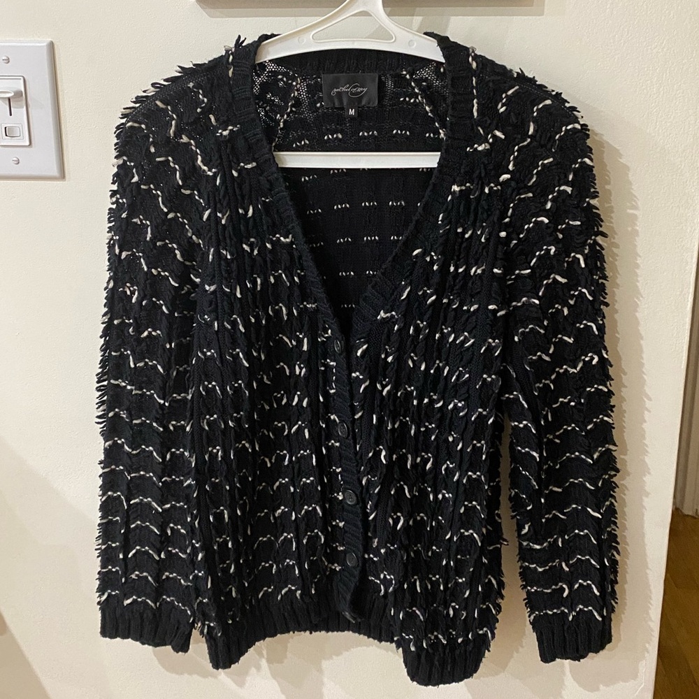 Rachel Comey Spring 2012 Runway Cardigan Black and White Women's Sweater M 6